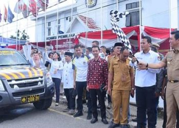Mhd Fadhil Arief Hadiri Pelepasan Logistik Pemilu Serentak 2024