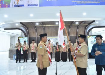 51 Anggota Pramuka Kota Jambi Berangkat ke Jamda 2026, Maulana Titip Pesan Kebersamaan
