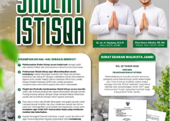 Pemkot Jambi Ajak Warga Gelar Shalat Istisqa, Ikhtiar Hadapi Kemarau dan Kekeringan