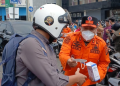 BPBD Kota Jambi Turun ke Jalan, 5.000 Masker KN95 Dibagikan